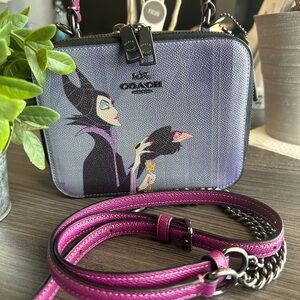 Coach Disney X Coach Box Crossbody  MALEFICENT ~ NWOT